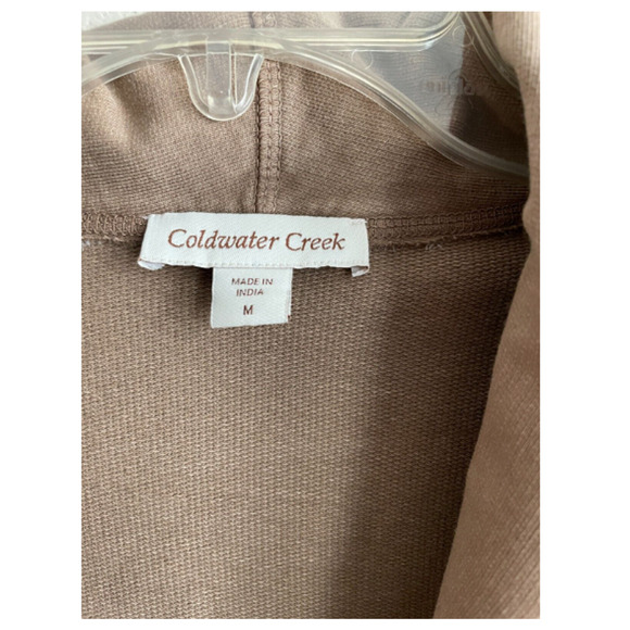 Coldwater Creek Floral Embroidered Jacket Beige Roses Medium Buttoned Career - Picture 5 of 7